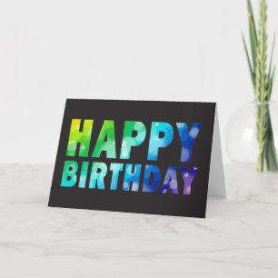 Bokeh Rainbow Motif carte d'anniversaire