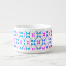 Bol à chili à motif rose et bleu