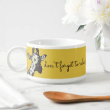 Message personnalisé Yellow Funky Cool Giraffe
