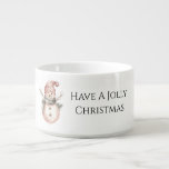 Bol À Chili Rose Gold Christmas Snowman<br><div class="desc">Rose Gold Christmas Snowman</div>
