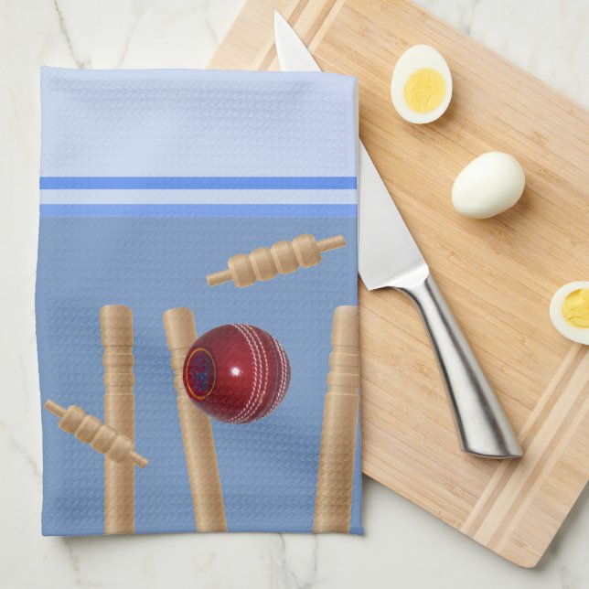Bol Bleu Au Cricket, Serviette De Plat (Quart Plié)