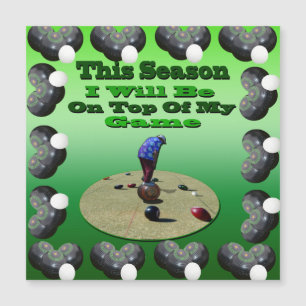 Bol de pelouse amusant, carte magnétique encadrée 