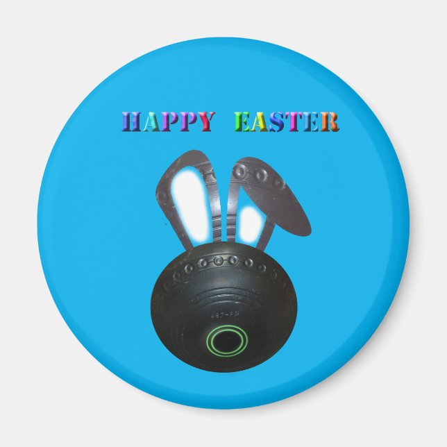 Bol de pelouse Lapin de Pâques, Aimant de réfrigér (Devant)