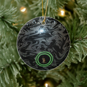 Bol De Pelouse Noir Et Gris, Ornement D'Arbre De N