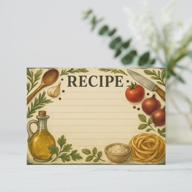 Bold Accents of Tuscany Recipe Card (Debout devant)