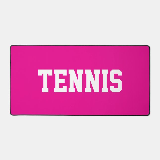 Bold Athletic Fun White TENNIS Text On Bright Pink (Recto)
