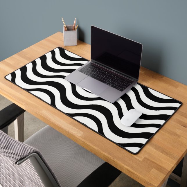 Bold Black and White Wavy Abstract (Bureau 2)