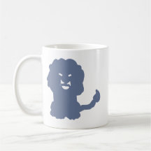 Bold Blue Leo Silhouette Coffee Mug