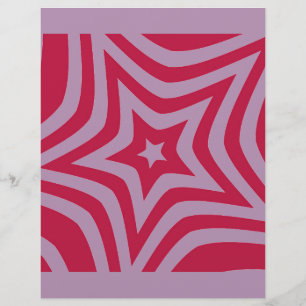 Bold & Bright Red & White Star dans un Motif vecto