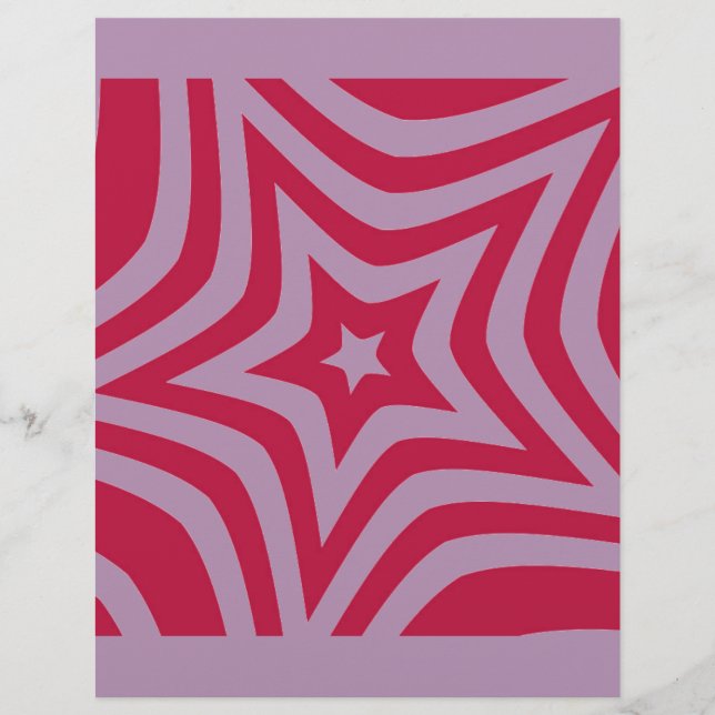 Bold & Bright Red & White Star dans un Motif vecto (Devant)