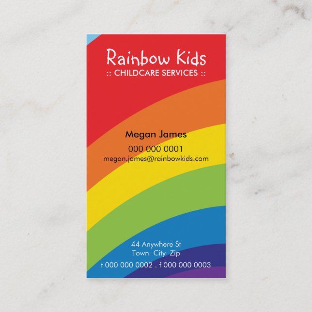 BOLD CARTE DE VISITE :: fun rainbow 2P (Devant)