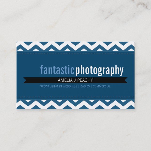 BOLD CARTE DE VISITE :: simple chevron moderne 7 (Devant)