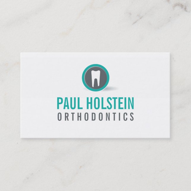 BOLD DENTIST CARTE DE VISITE :: logo de dent moder (Devant)