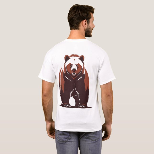 Bold Grizzly Bear T-Shirt (Dos entier)