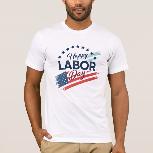 Bold Labor Day Typography T-Shirt Design (Devant)