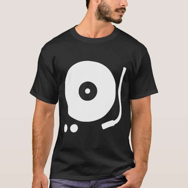 Bold Record Player Turntable Lp Vinyl Dj T-Shirt (Devant)