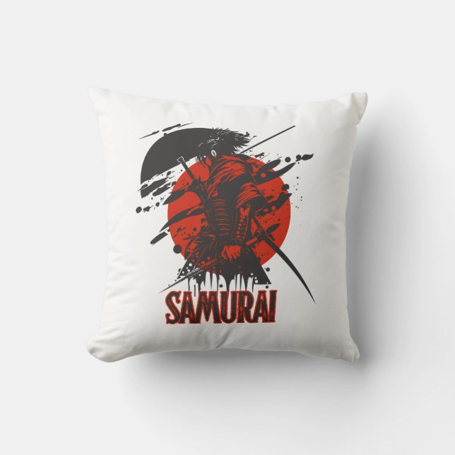 Bold Samurai Warrior coussin - Art japonais (Recto)