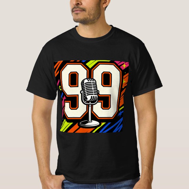 Bold Street Graffiti 99 & Microphone T-Shirt – Ret (Devant)