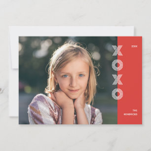 Bold XOXO Carte photo de la Saint Valentin - Crims