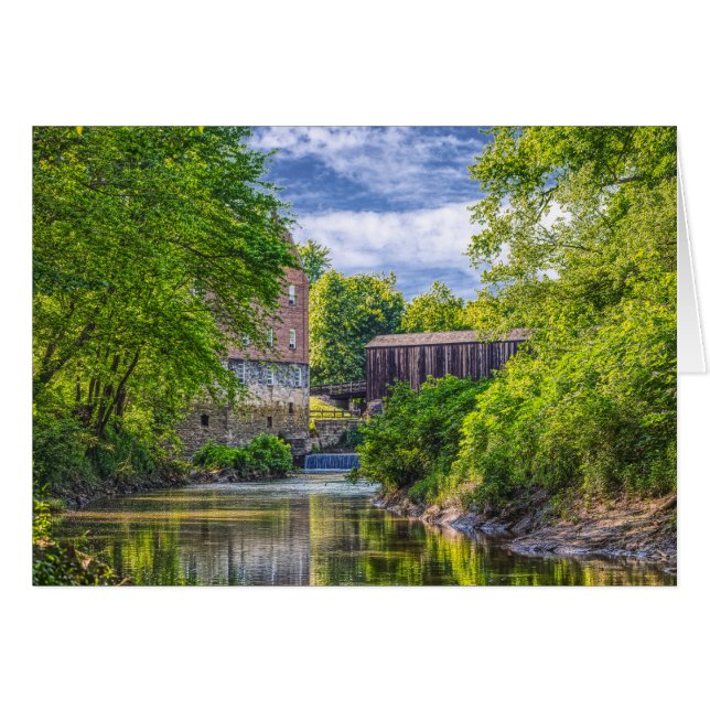 Bollinger Mill Et Burfordville Couvert Bridge (Devant horizontal)