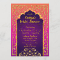 Bollywood Arabian Nights Invitation de la douche n