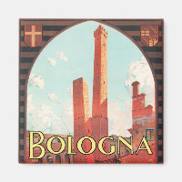 Bologne Italie voyage millésime Magnet