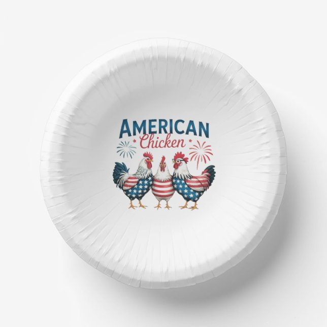 Bols En Carton 4 juillet Patriotique American Chicken-62987 (Recto)
