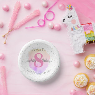 Bols En Carton 8ème anniversaire Jolie Rose Pink Pretty Party