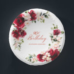 Bols En Carton 90e fête d'anniversaire Rouge rose floral personna<br><div class="desc">De jolies roses rouges et des pivoines roses rousses ornent ce bol de papier couché de 90e anniversaire. Deux belles compositions florales ornent les côtés. Élégante calligraphie épelle le 90ème anniversaire, Le nom du célébrant de l'anniversaire est ci-dessous. Cet article fait partie de la collection Red Rose and Pink Peony....</div>