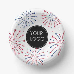 Bols En Carton Ajouter un logo 4 juillet entreprise Fireworks