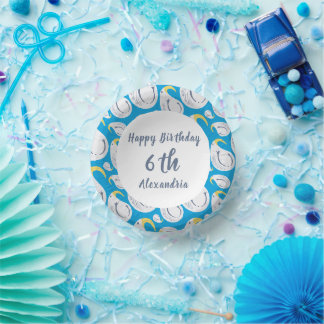 Bols En Carton Albatross Bleu et Blanc fête d'anniversaire