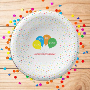 Bols En Carton Amusant d'être un 1er anniversaire