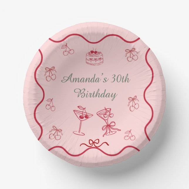 Bols En Carton Anniversaire Cherry on Top (Recto)