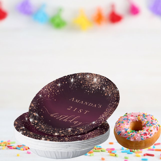 Bols En Carton Anniversaire de la Bourgogne rose (Créateur téléchargé)