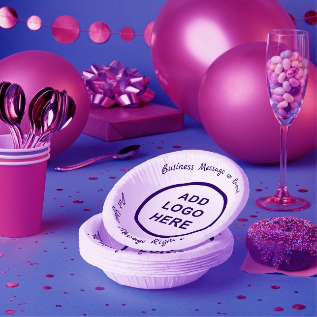 Bols En Carton Anniversaire de l'entreprise Mariage Diplômé Logo  (Business Birthday Wedding Graduate Logo Photo Paper Bowls)