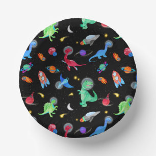 Bols En Carton Anniversaire Dinosaures Astronautes Aquarelles Dan