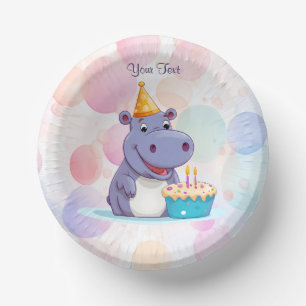 Bols En Carton Anniversaire Hippo Paper Bowl