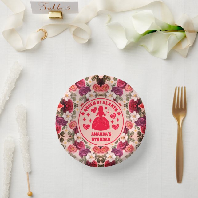 Bols En Carton Anniversaire Rose de la Reine des Coeurs (Mariage)