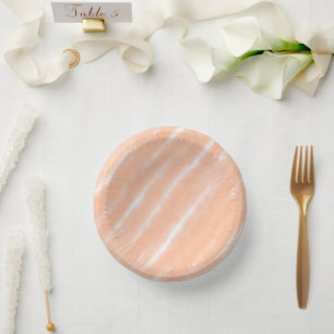 Bols En Carton Aquarelle couleur Fuzz Peach Motif Abstrait