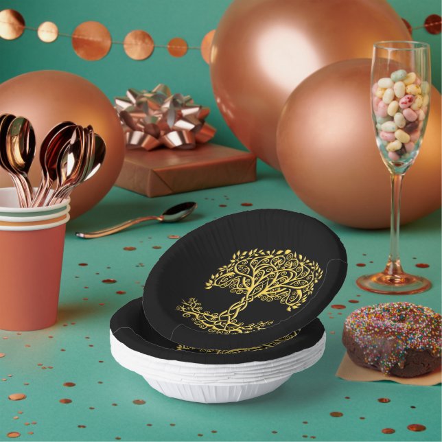 Bols En Carton Arbre Celtique Jaune (Multi)