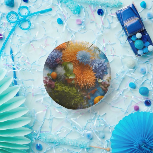 Bols En Carton #AssietteEnPapierFleurColorée (Fête)