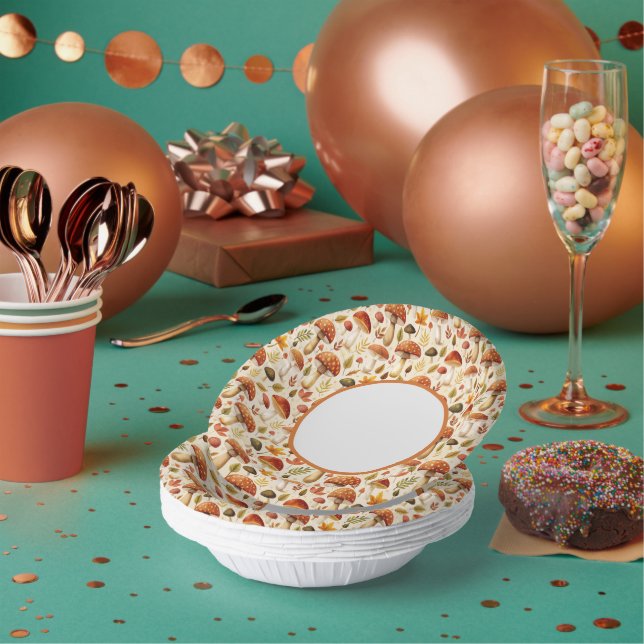 Bols En Carton Autumn Mushrooms (Multi)