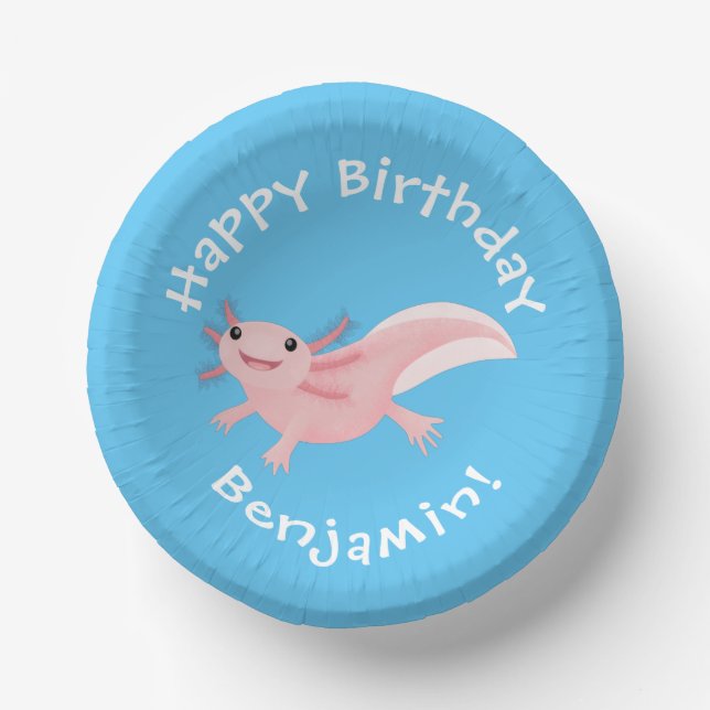 Bols En Carton axolotl rose pâle (Recto)