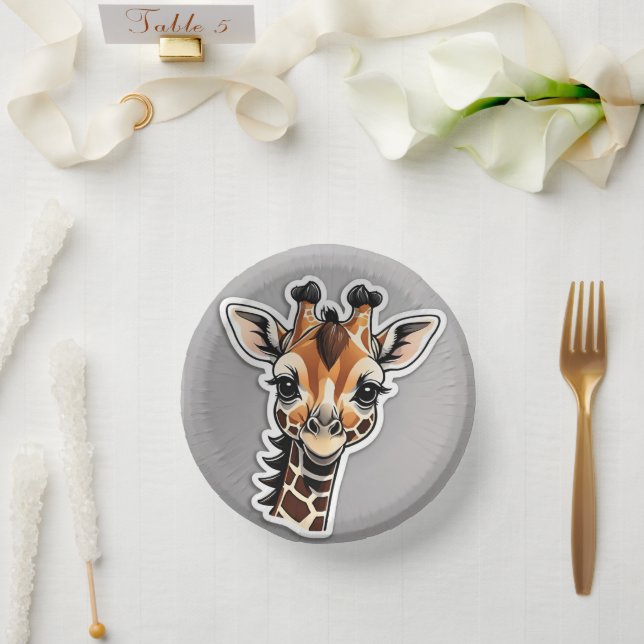 Bols En Carton Baby Giraffe Grey (Mariage)