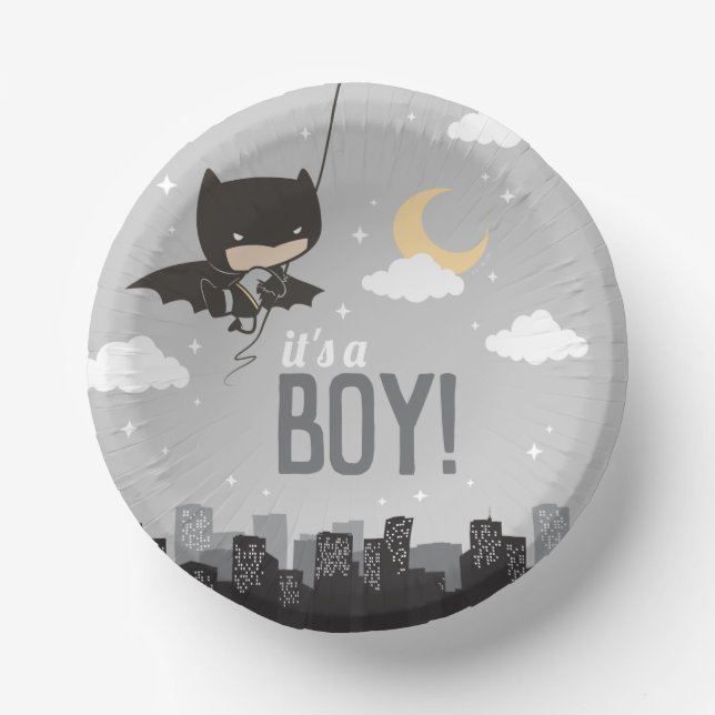 Bols En Carton Baby shower Batman Super Hero (Recto)