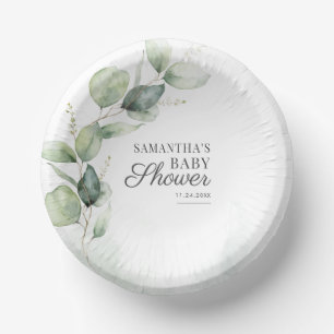 Bols En Carton Baby shower de verdure botanique d'Eucalyptus