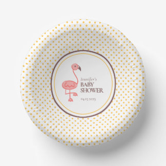 Bols En Carton Baby shower Flamant rose