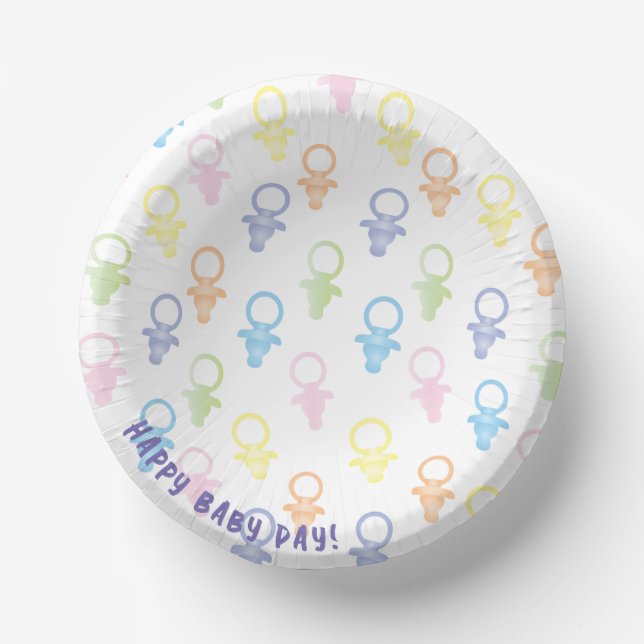 Bols En Carton Baby shower Paci Baby Paper Bowl (Recto)