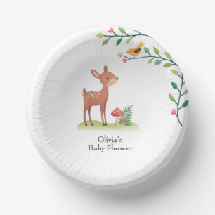 Bols En Carton Baby shower Whimsical d'animaux de bois