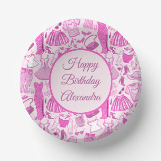 Bols En Carton Barbiecore Motif de mode rose et rose chaud